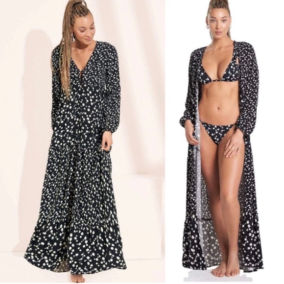 Maaji Luna Floral Coverup Maxi Dress Kimono ☀️🌴 - Picture 4 of 8